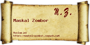 Maskal Zombor névjegykártya